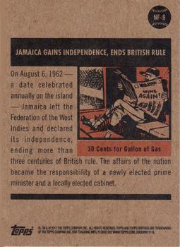 2011 Topps Heritage - News Flashbacks #NF-9 Jamaica Gains Independence Back
