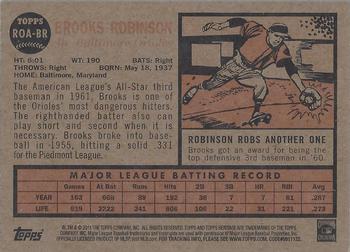2011 Topps Heritage - Real One Autographs #ROA-BR Brooks Robinson Back