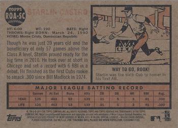 2011 Topps Heritage - Real One Autographs #ROA-SC Starlin Castro Back