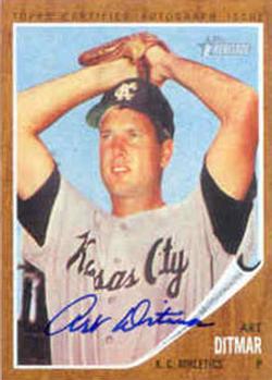 2011 Topps Heritage - Real One Autographs #ROA-AD Art Ditmar Front