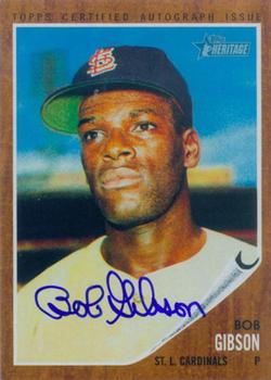 2011 Topps Heritage - Real One Autographs #ROA-BG Bob Gibson Front