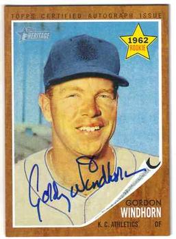 2011 Topps Heritage - Real One Autographs #ROA-GWI Gordon Windhorn Front