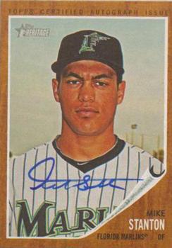 2011 Topps Heritage - Real One Autographs #ROA-MS Mike Stanton Front