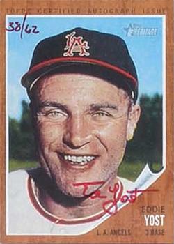2011 Topps Heritage - Real One Autographs Red Ink #ROA-EY Eddie Yost Front
