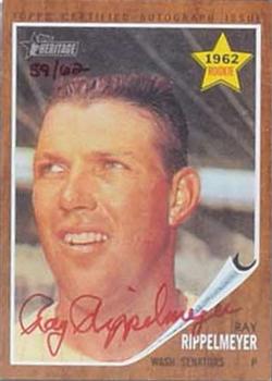 2011 Topps Heritage - Real One Autographs Red Ink #ROA-RR Ray Rippelmeyer Front