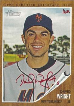 2011 Topps Heritage - Real One Autographs Red Ink #ROA-AJ David Wright Front