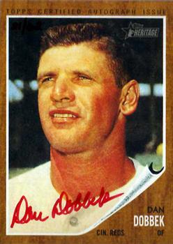 2011 Topps Heritage - Real One Autographs Red Ink #ROA-DD Dan Dobbek Front