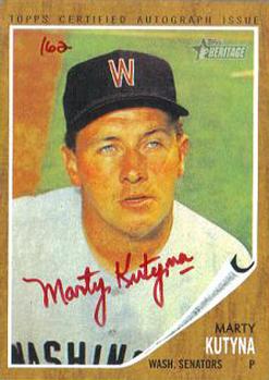 2011 Topps Heritage - Real One Autographs Red Ink #ROA-MK Marty Kutyna Front