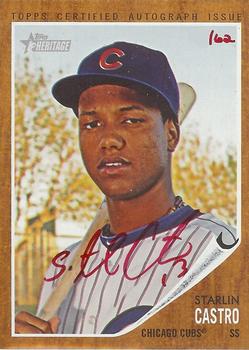 2011 Topps Heritage - Real One Autographs Red Ink #ROA-SC Starlin Castro Front
