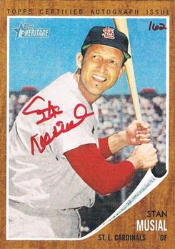 2011 Topps Heritage - Real One Autographs Red Ink #ROA-SM Stan Musial Front
