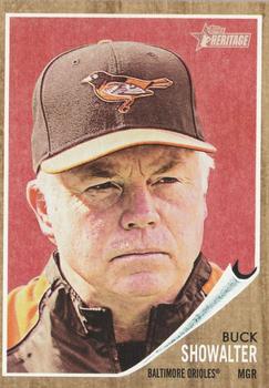 2011 Topps Heritage - Red Tint #121 Buck Showalter Front
