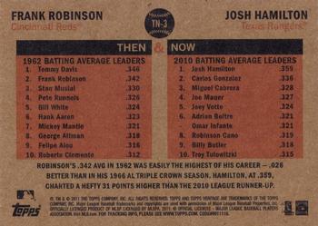 2011 Topps Heritage - Then and Now #TN-3 Frank Robinson / Josh Hamilton Back