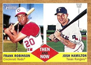 2011 Topps Heritage - Then and Now #TN-3 Frank Robinson / Josh Hamilton Front