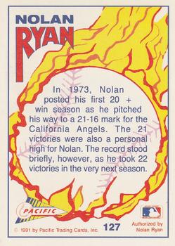 1992 Pacific Nolan Ryan Texas Express II #127 Nolan Ryan Back