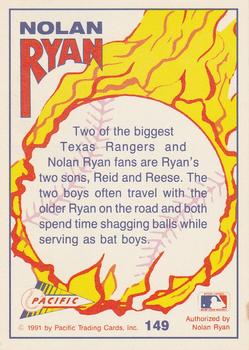 1992 Pacific Nolan Ryan Texas Express II #149 Reese Ryan / Nolan Ryan Back