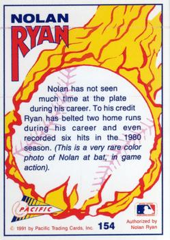 1992 Pacific Nolan Ryan Texas Express II #154 Nolan Ryan Back