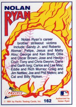 1992 Pacific Nolan Ryan Texas Express II #162 Nolan Ryan Back