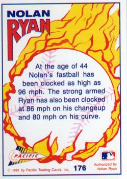 1992 Pacific Nolan Ryan Texas Express II #176 Nolan Ryan Back