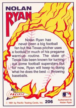 1992 Pacific Nolan Ryan Texas Express II #206 Nolan Ryan Back