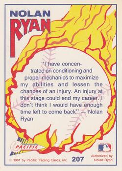 1992 Pacific Nolan Ryan Texas Express II #207 Nolan Ryan Back