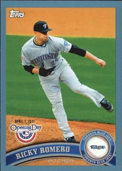 2011 Topps Opening Day - Blue #72 Ricky Romero Front