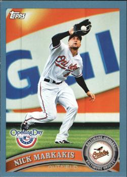 2011 Topps Opening Day - Blue #92 Nick Markakis Front