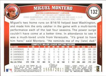 2011 Topps Opening Day - Blue #132 Miguel Montero Back