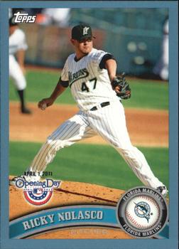 2011 Topps Opening Day - Blue #211 Ricky Nolasco Front