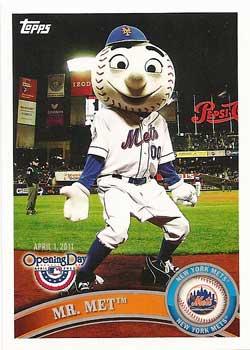 2011 Topps Opening Day - Mascots #M-15 Mr. Met Front