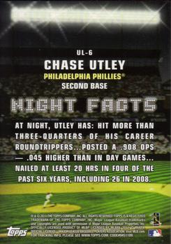 2011 Topps Opening Day - Stadium Lights #UL-6 Chase Utley Back