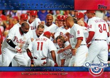 2011 Topps Opening Day - Superstar Celebrations #SC-11 Jimmy Rollins Front
