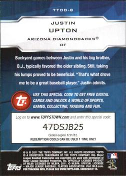 2011 Topps Opening Day - Topps Town #TTOD-8 Justin Upton Back
