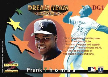1995 Score - Dream Team Gold #DG1 Frank Thomas Back