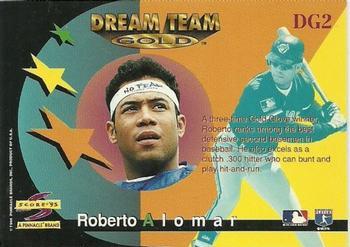 1995 Score - Dream Team Gold #DG2 Roberto Alomar Back