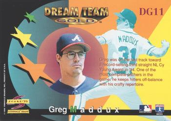 1995 Score - Dream Team Gold #DG11 Greg Maddux Back