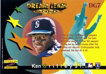 1995 Score - Dream Team Gold #DG7 Ken Griffey Jr. Back