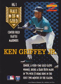 1995 Score - Hall of Gold #HG1 Ken Griffey Jr. Back