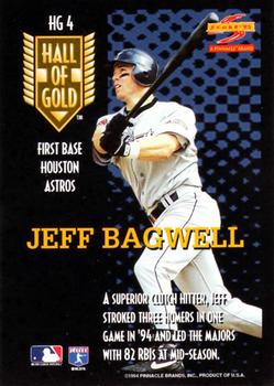 1995 Score - Hall of Gold #HG4 Jeff Bagwell Back