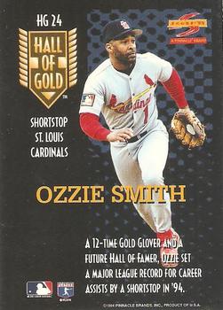 1995 Score - Hall of Gold #HG24 Ozzie Smith Back