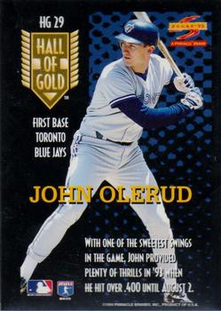 1995 Score - Hall of Gold #HG29 John Olerud Back