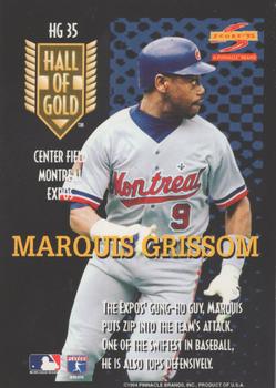 1995 Score - Hall of Gold #HG35 Marquis Grissom Back