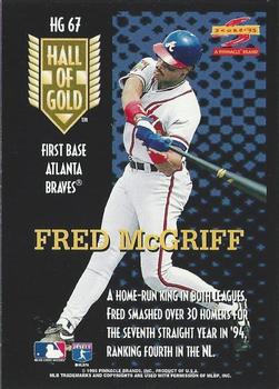 1995 Score - Hall of Gold #HG67 Fred McGriff Back