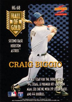 1995 Score - Hall of Gold #HG68 Craig Biggio Back