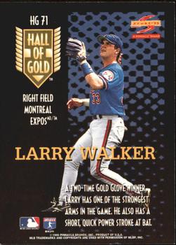 1995 Score - Hall of Gold #HG71 Larry Walker Back