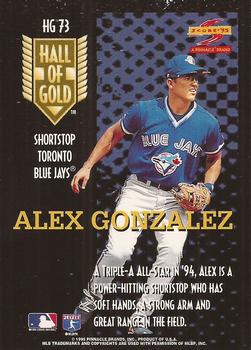 1995 Score - Hall of Gold #HG73 Alex Gonzalez Back