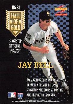1995 Score - Hall of Gold #HG81 Jay Bell Back