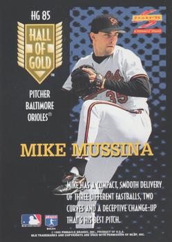 1995 Score - Hall of Gold #HG85 Mike Mussina Back