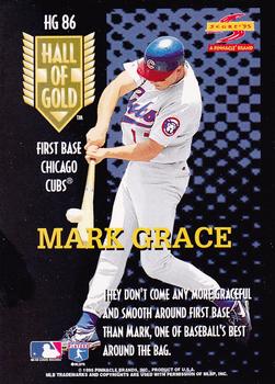 1995 Score - Hall of Gold #HG86 Mark Grace Back