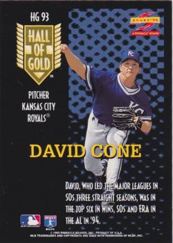 1995 Score - Hall of Gold #HG93 David Cone Back