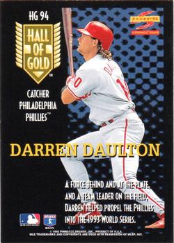 1995 Score - Hall of Gold #HG94 Darren Daulton Back
